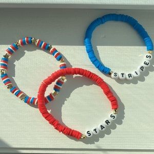 Limited! Fourth of July handmade bracelet set!